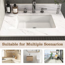 Bianco Carrara Venato Elegant Marble Vanity Top, Bathroom Vanity With Undermount Sink, Sintered Stone