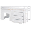 Loft Bed With Cabinet And Shelf