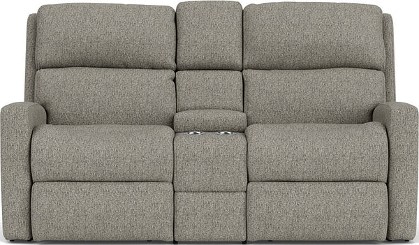 Catalina - Reclining Loveseat With Console - Gray - Atlantic Fine Furniture Inc