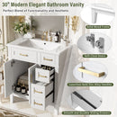Modern Bathroom Vanity With Ceramic Sink, Soft Close Storage Cabinet