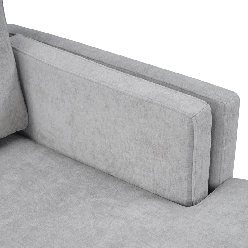 Modern Chaise Lounge With Dual Layer Armrests