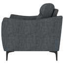 Nolan - Upholstered Sloped Track Arm Loveseat - Charcoal