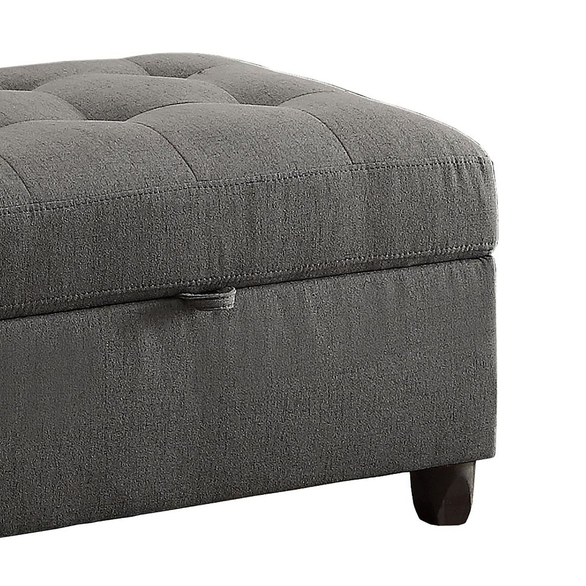 Grey Storage Ottoman