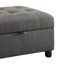 Grey Storage Ottoman