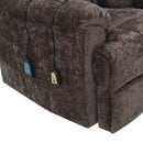 Pacay - Power Recliner With Lift, Heating & Massage - Brown Chenille