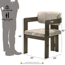 Destin - Side Chair - Light Gray Fabric & Walnut