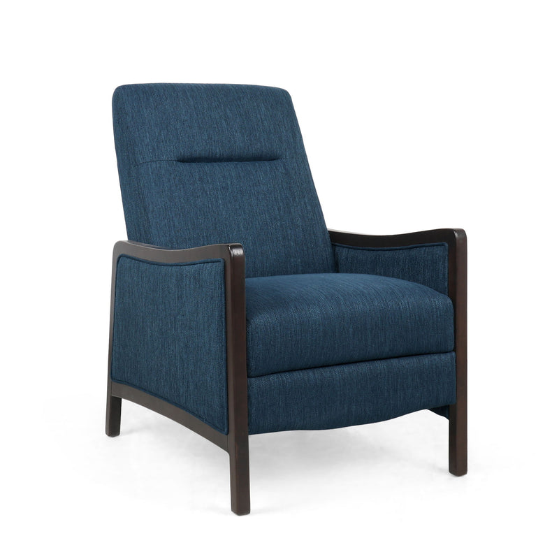 Drury - Contemporary Fabric Upholstered Pushback Recliner
