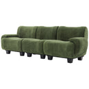 3 Seater Sofa Couch With Curved Armrests
