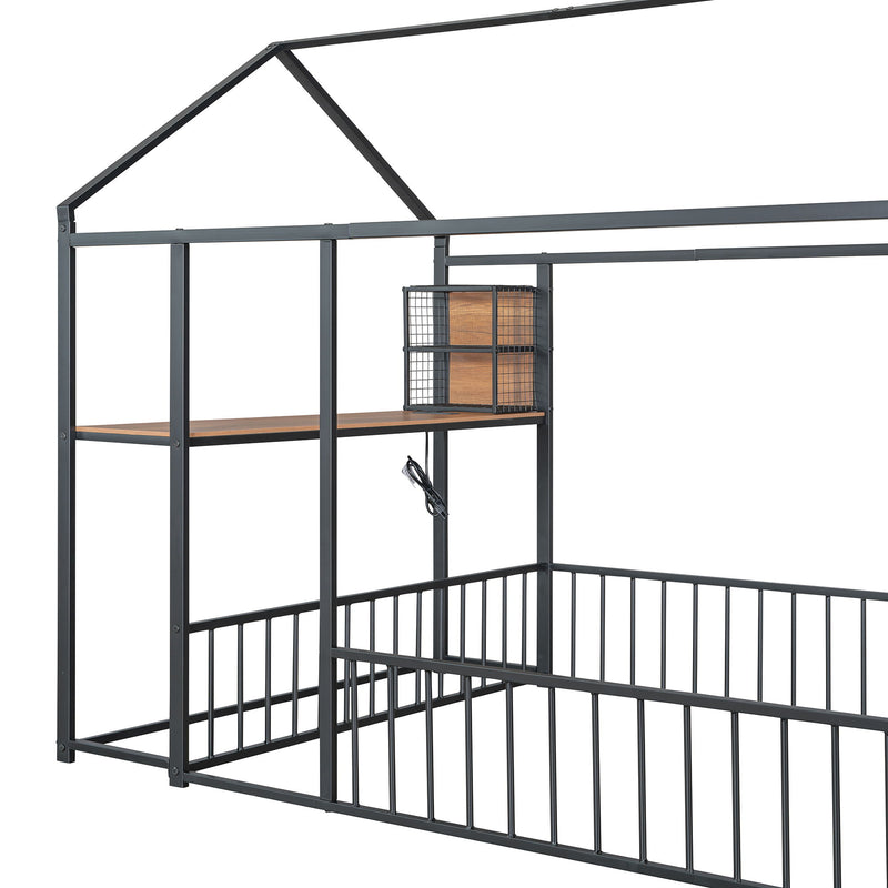 House Frame With Desk, Shelves, Power Outlets And USB Ports