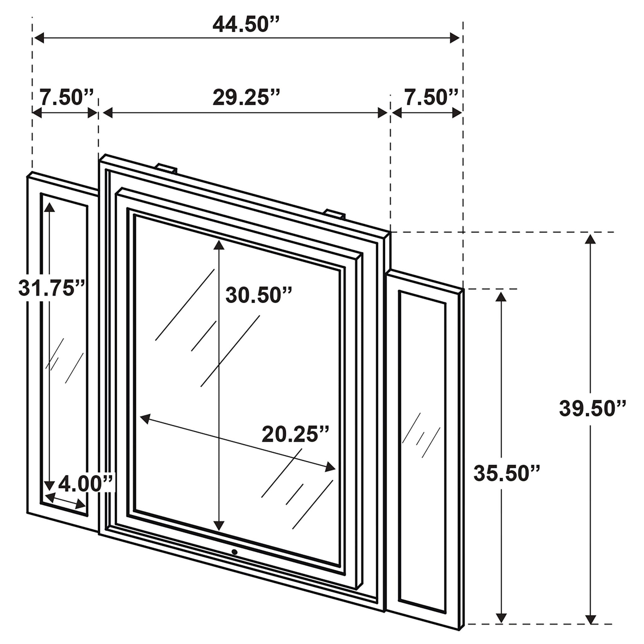 Lorient LED Dresser Mirror Ivory and Camel