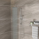 Shower System With 5 Function Rain Hand Shower And Slide Bar Combo