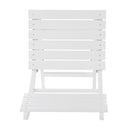 Outdoor Foldable Wood Dining Chair With Slat Design (Set of 2)