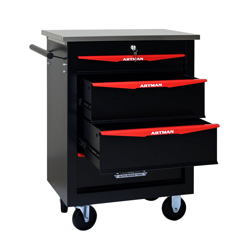 Drawer Multifunctional Tool Cart With Wheels For Garage