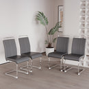 Modern Dining Chairs With Padded Seat, High Back