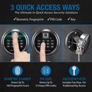 2.02 Cubic Ft Biometric Keypad Fire Resistant Safe - Black