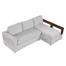 Sectional Sofa Upholstered Sofa Couch With Reversible Armrests For Living Room