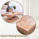 Modern Rustic Coffee Table, Rectangular Center Table For Living Room - Natural Wood Wash / Rustic