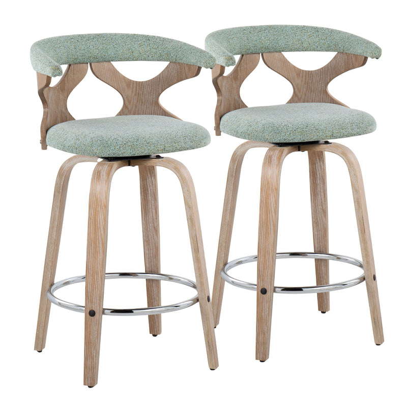 Gardenia - Mid Century Modern Fixed Height Counter Stool With Swivel (Set of 2)