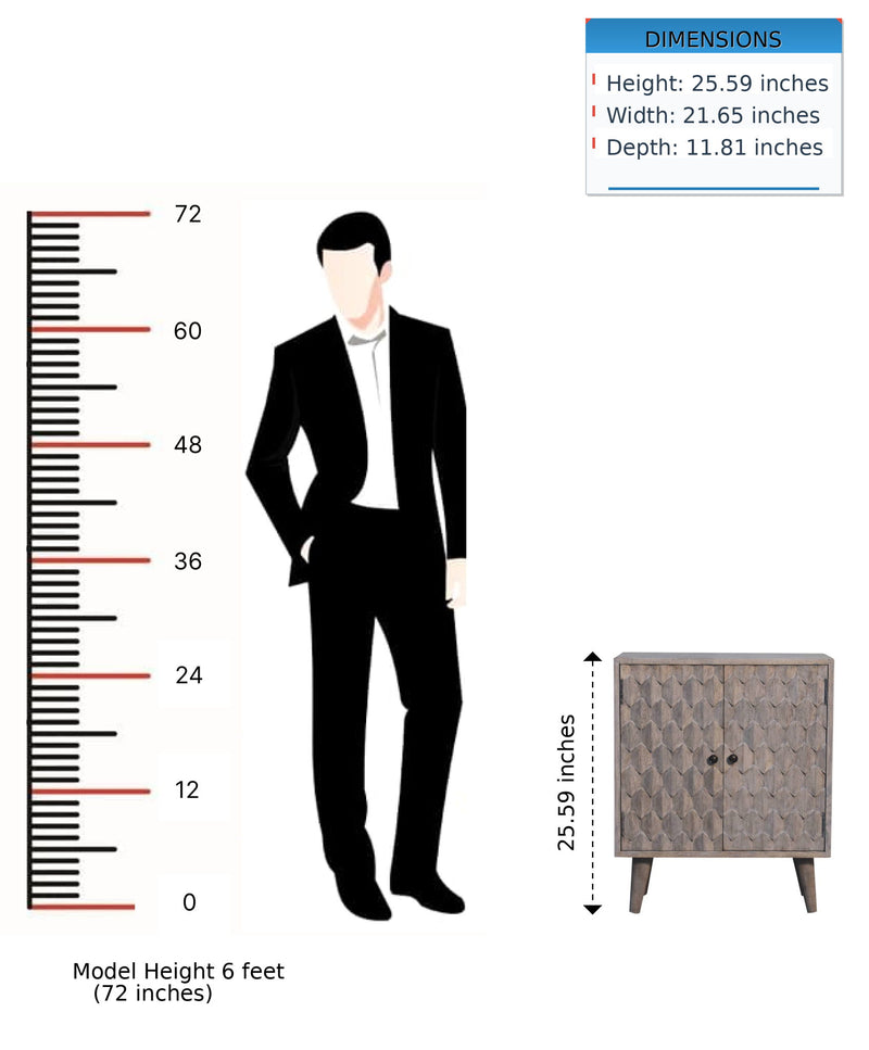 Mini Pineapple Carved Cabinet