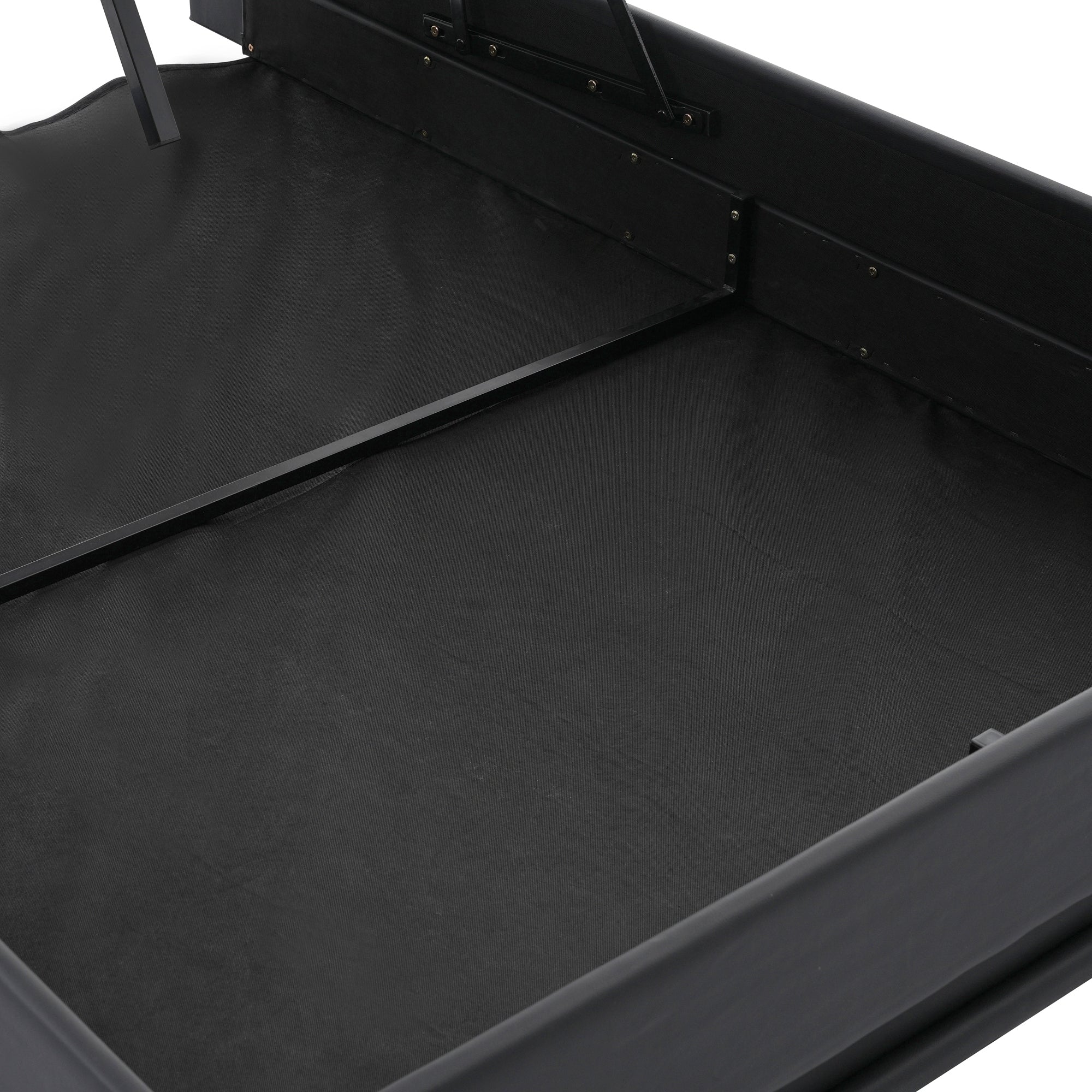 Queen Size  Upholstered Platform Bed with Storage Headboard and Hydraulic Storage System, PU Storage Bed with LED Lights and USB charger, Black - Atlantic Fine Furniture Melbourne FL