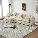 Modular Ottoman Style Deep Seat Sofa With Cushions