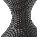 Highest Quality Wicker Hourglass Shaped Side Table - Brown Multi