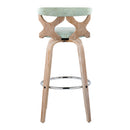 Gardenia - Contemporary Fixed Height Barstool With Swivel With Round Footrest (Set of 2)