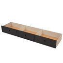 Stairway Full-Over-Full Bunk Bed with Drawer, Storage and Guard Rail for Bedroom, Espresso color( old sku: LP000310AAP )