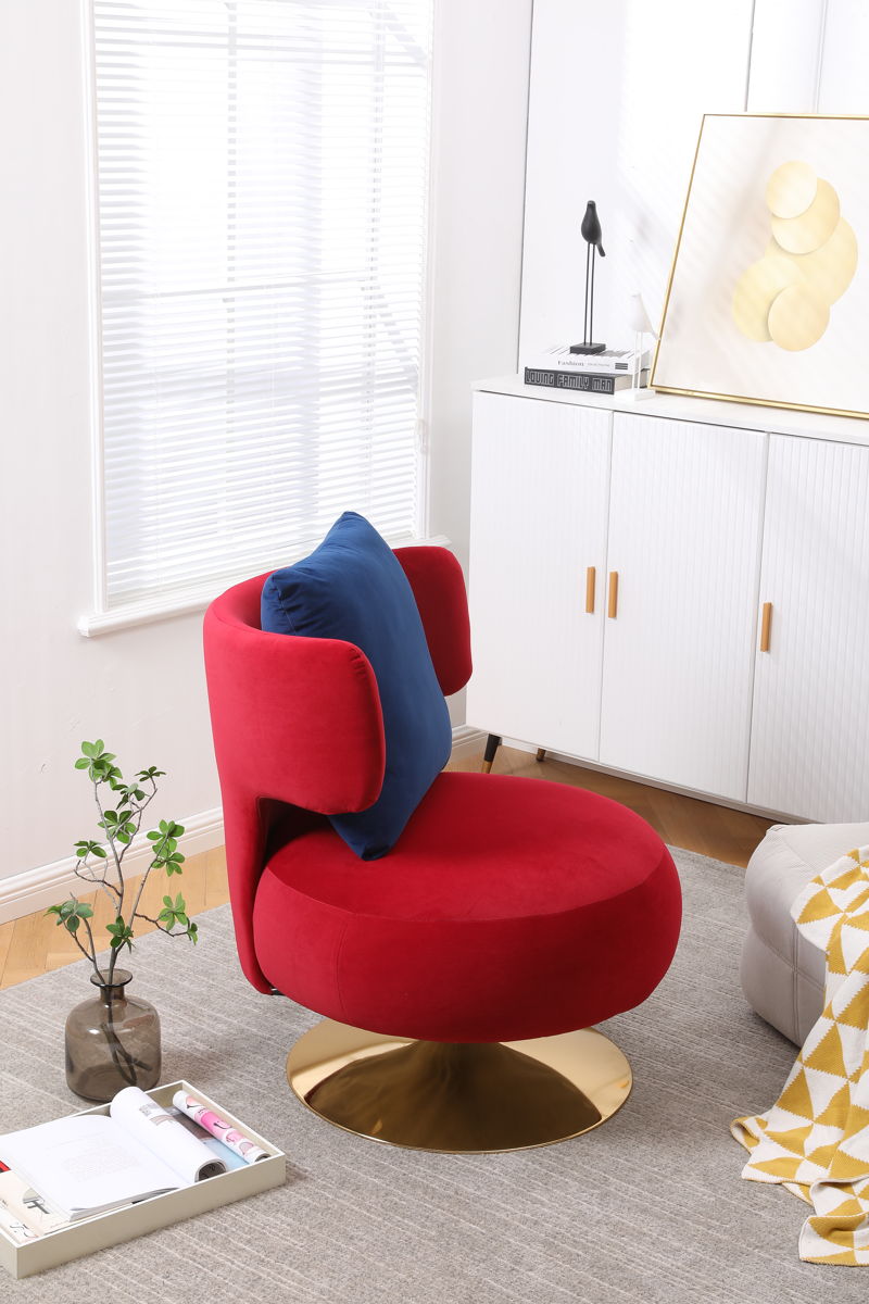 Swivel Accent Chair Armchair, Round Barrel Chair For Living Room Bedroom