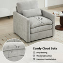 Cozy Upholstered Plush Cushion Armchair For Living Room