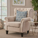 Springfield - Tufted Club Chair Stylish Upholstery - Light Beige
