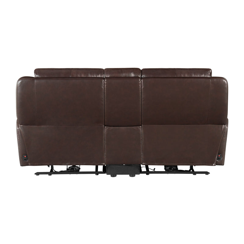 Pantera - Power Motion Loveseat With Console - Palais Dark Brown