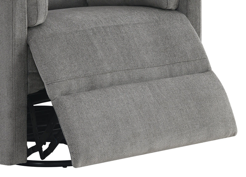 Sagen - Chenille Glider Recliner With Swivel