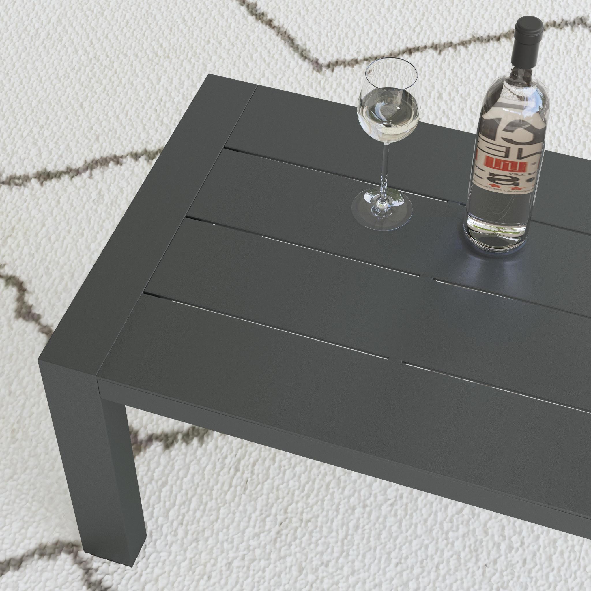 Grayton - Outdoor Aluminum Coffee Table - Dark Gray