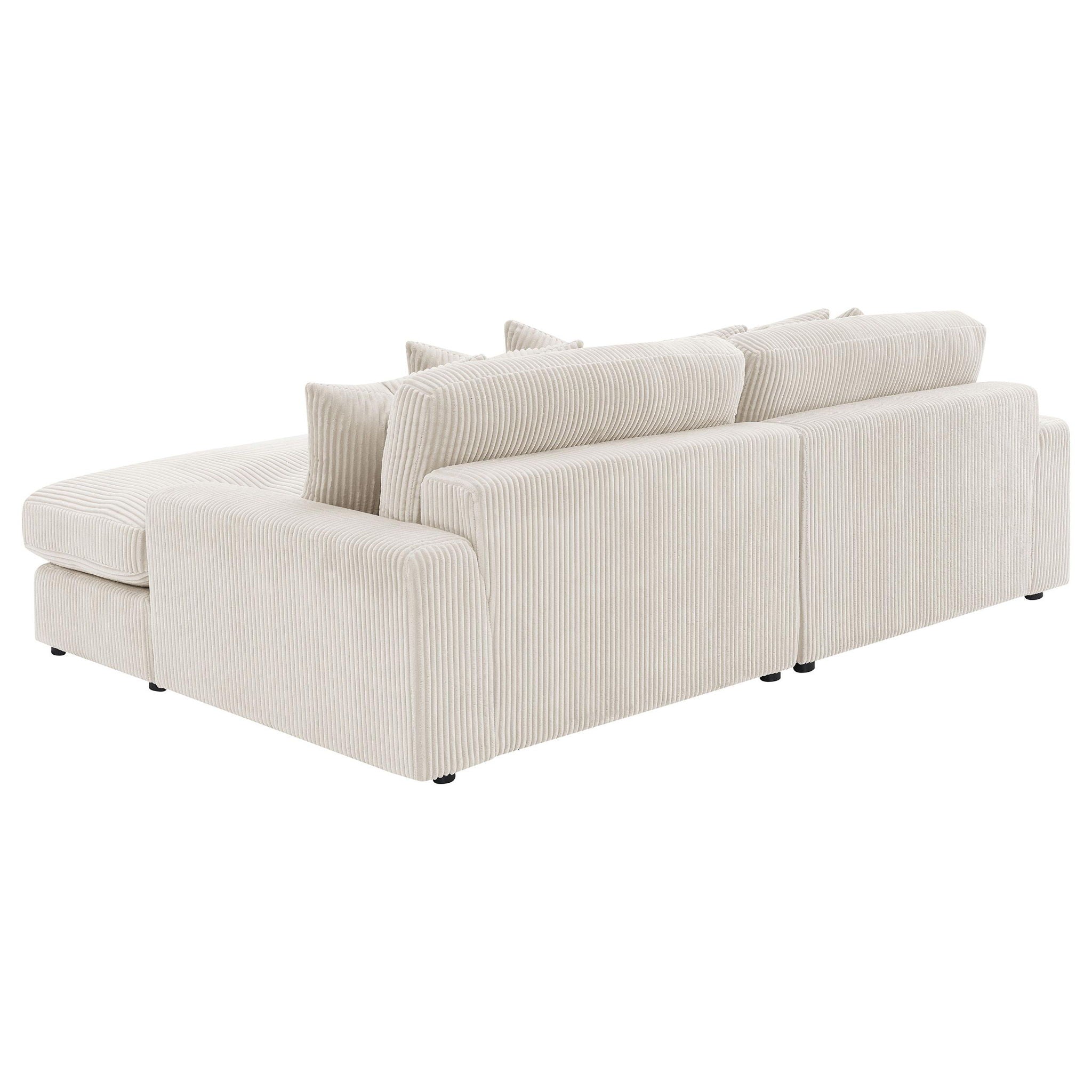 Blaine Upholstered Reversible Chaise Sectional Sofa Sand