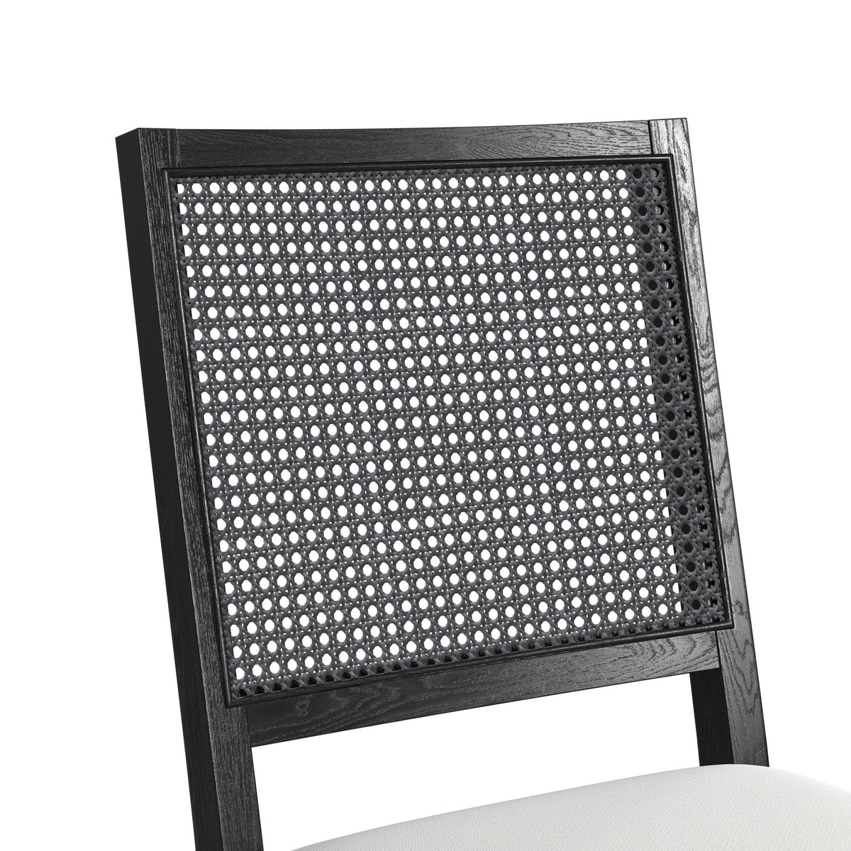 Bahama Breeze Fabric Dining Chair (Set of 2) in White / Black by Elements International, view 9