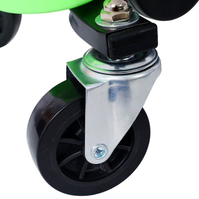 Heavy Duty Mechanic Stool With Tool Storage 300 Lbs Capacity Hdpe - Green