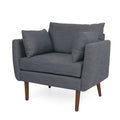 Luminate - Upholstered Fabric Club Chair With Tapered Legs And 2 Accent Pillows