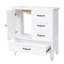 30" Bathroom Vanity With Sink, 3 Drawers, Adjustable Feet