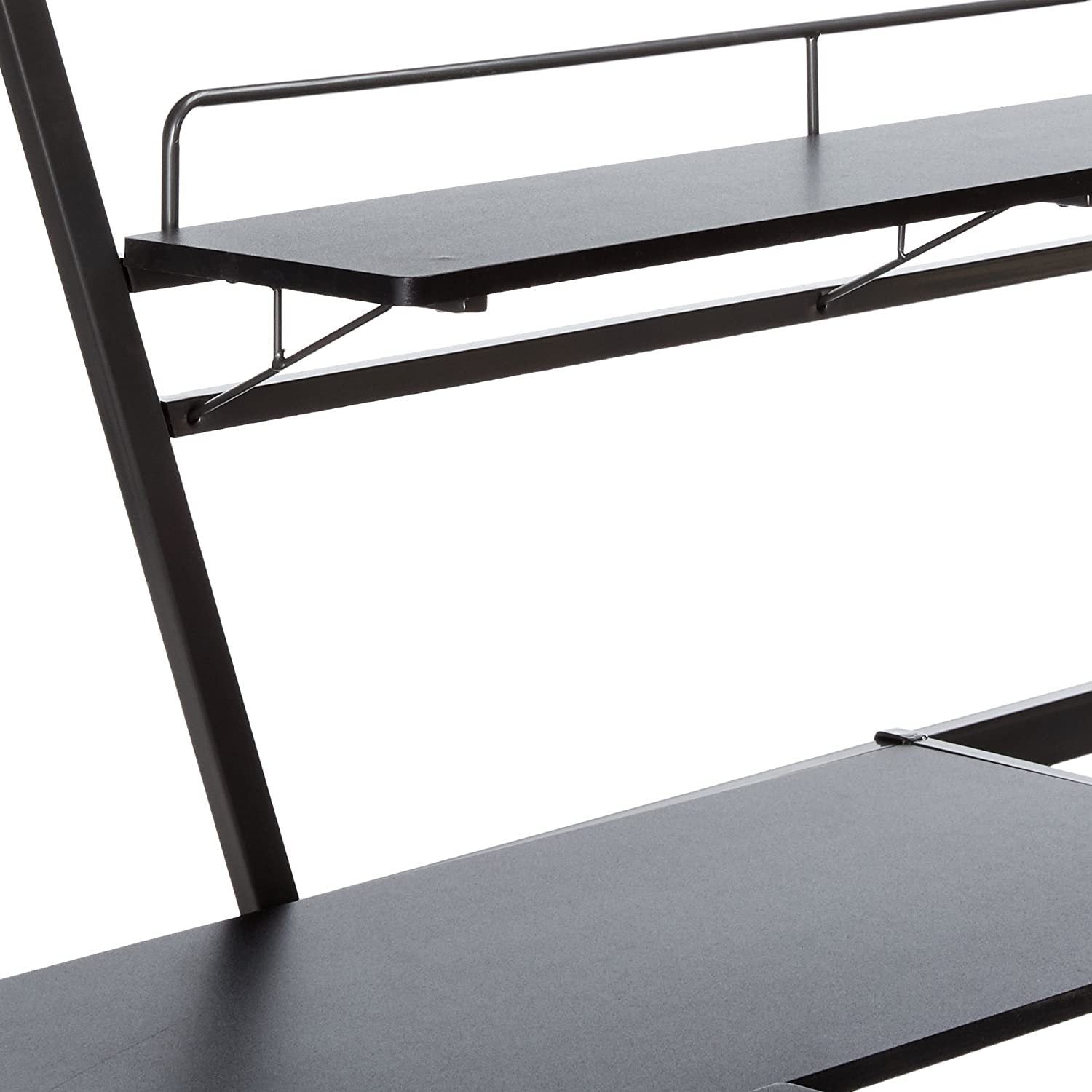 ACME Senon Loft Bed & Desk in Silver & Black 37275 - Atlantic Fine Furniture Melbourne FL