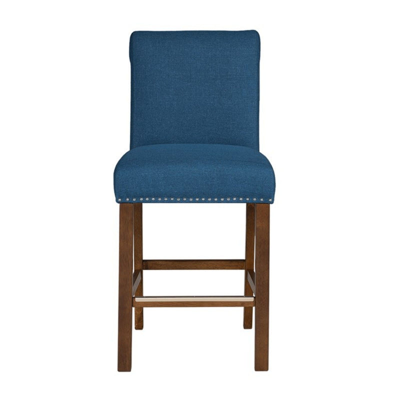 Upholstered Counter Stool With Nailhead Trim (Set of 2)