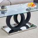 Contemporary Style Glass Top Coffee Table