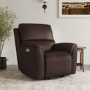 Henry - Power Swivel Gliding Recliner With Power Headrest, Lumbar, Heat & Massage