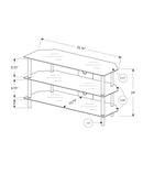 TV Stand, 36 Inch, Console, Media Entertainment Center, Storage Shelves, Contemporary & Modern - Black