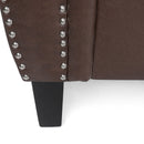 Contemporary 3 Seater Sofa With Nailhead Trim