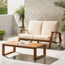 Paloma - Contemporary Loveseat And Coffee Table Set With Weather Resistant Cushions