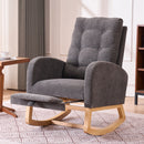 Accent Rocking Chair With Footrest, High Back
