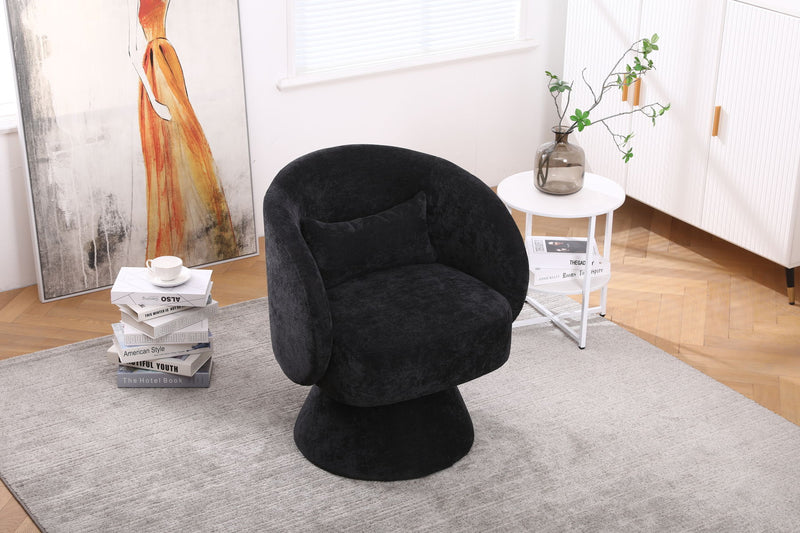 Swivel Accent Chair, Armchair Round Barrel Chair In Fabric For Living Room Bedroom