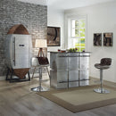 Brancaster - Wine Cabinet - Retro Brown Top Grain Leather & Aluminum - Atlantic Fine Furniture Inc