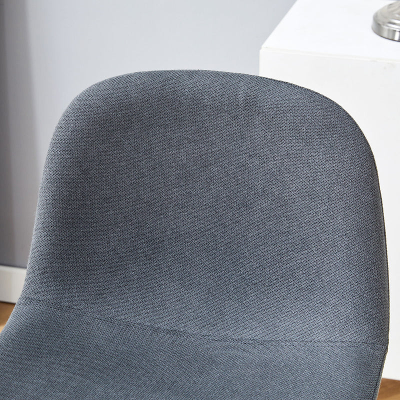 Modern Black Pu Bar Chair Rounded Backrest (Set of 2)